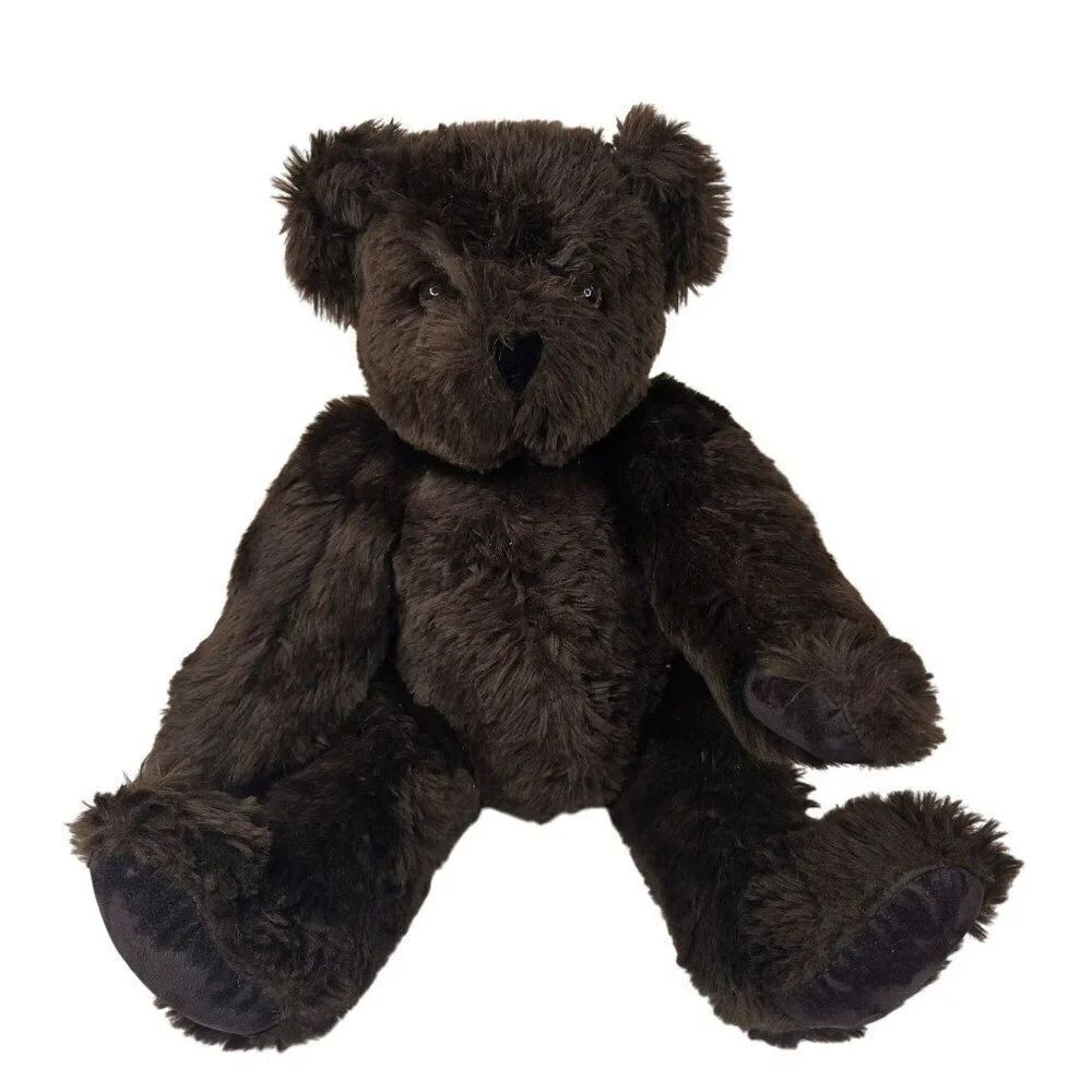 Vintage Vermont Teddy Bear Plush Soft Brown Stuffed Animal Toy 18"